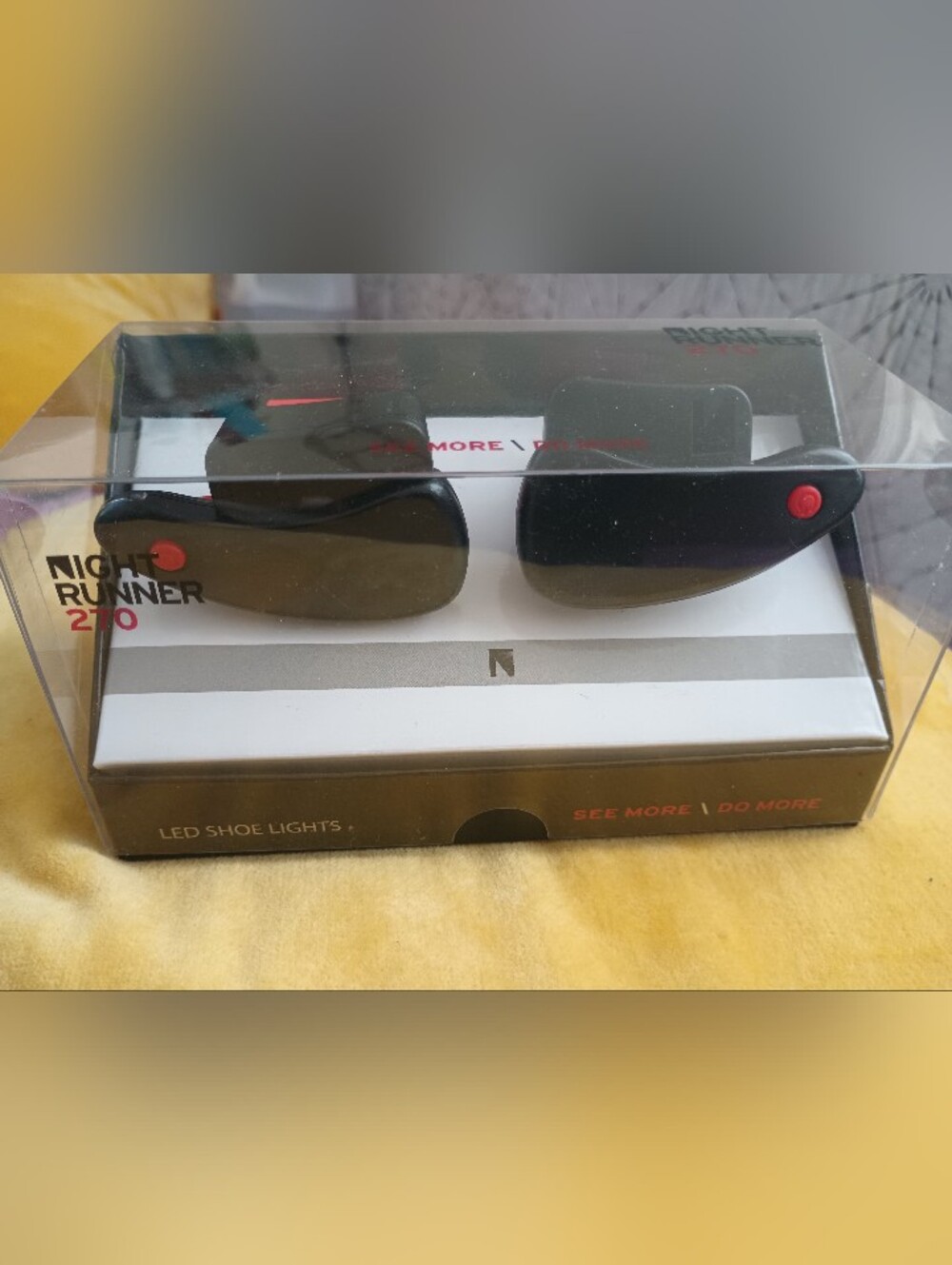 Night Runner 270 LED Shoe Lights - Black with Red Accent